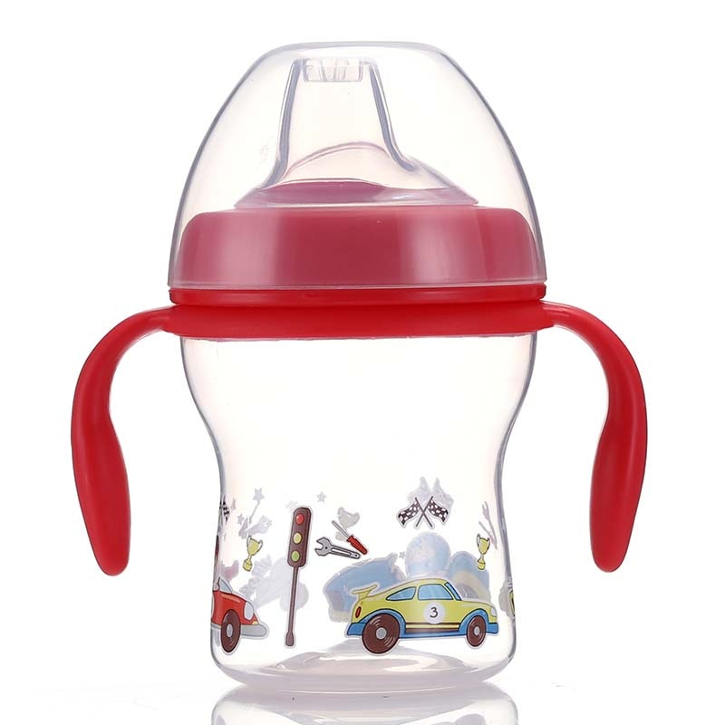 Safely Baby Water Milk Training Bottle Children Leak-proof Drinking Cups Baby Sippy Cup Feeding Drinking Handle Bottles 240ML